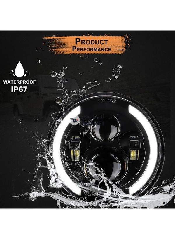 Generic 12V/24V Motorcycle Car Headlight Round LED Driving Lamp