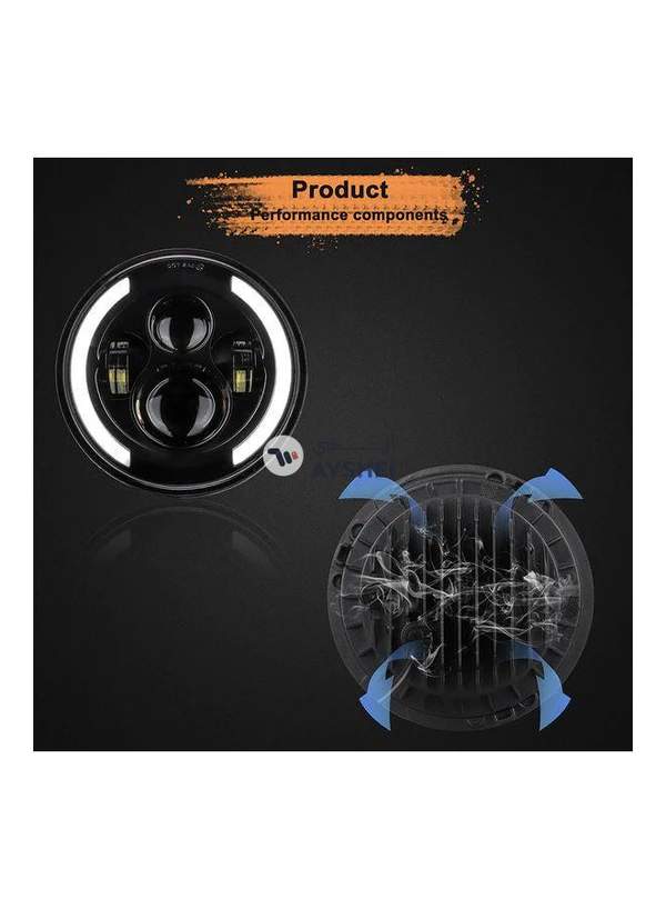 Generic 12V/24V Motorcycle Car Headlight Round LED Driving Lamp