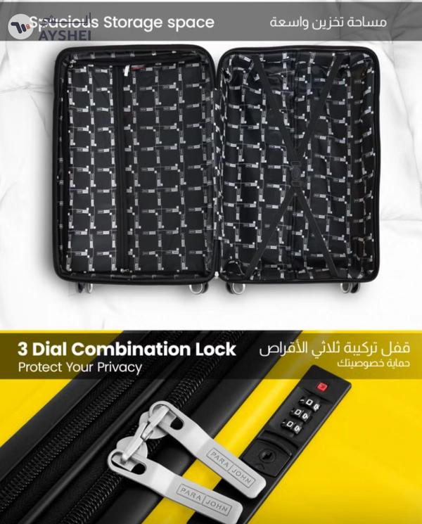 PARA JOHN TRACE Series - 3 Piece Expandable Polypropylene Luggage Set