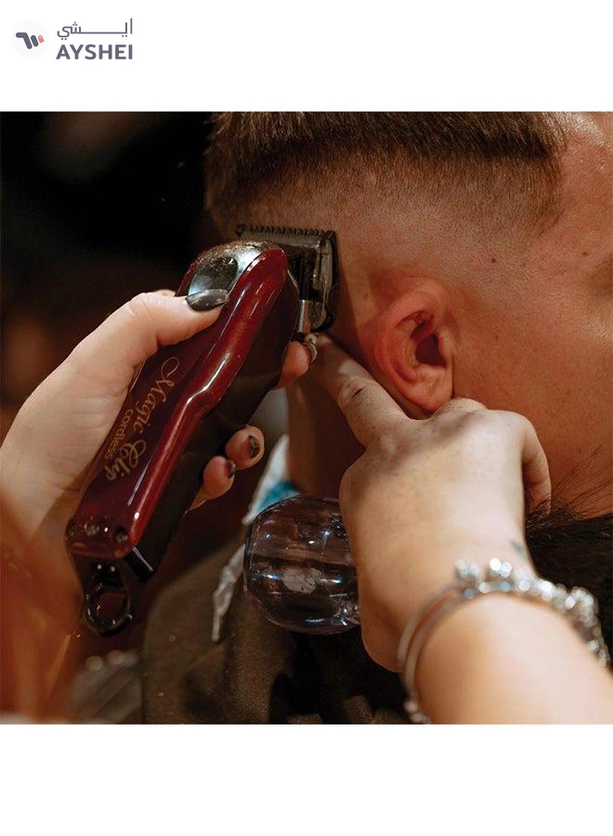 WAHL Magic Clip Cordless Clipper Maroon/Silver 0.8-2.5mm-5-5