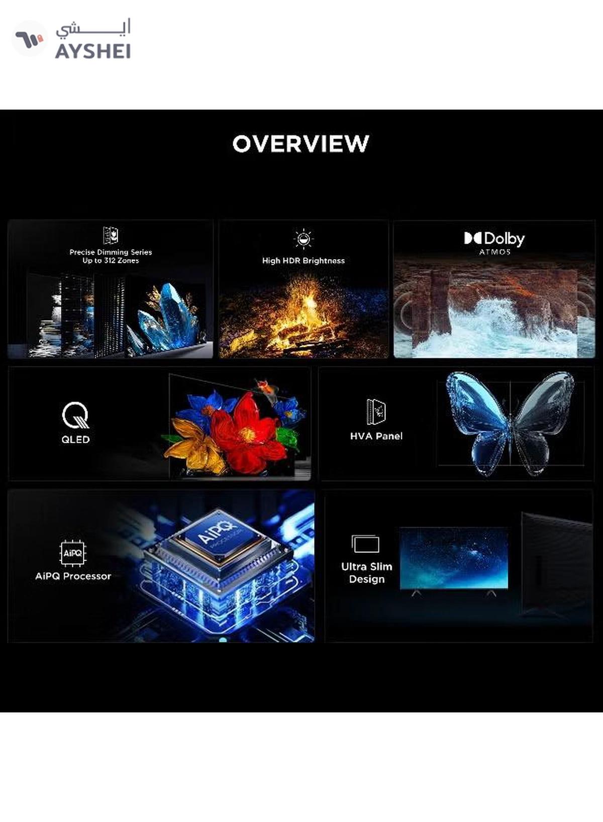 TCL Television 75 Inch Smart TV 4K QD-Mini LED Colorful Quantum Crystal HDR 10+ Gaming Google TV, 144Hz Native Refresh Rate, ONKYO 2.1 Hi-Fi, Dolby Atmos, AI Mode, (2025 Model) 75C6K Black-1-portrait