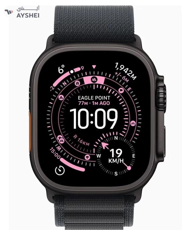 Apple Watch Ultra 3 GPS + Cellular 49mm (TDRA Version) Black Titanium Case With Black Alpine Loop - Large