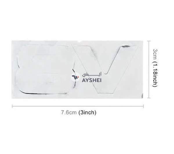 V8 Separate Shape Car Metal Body Decorative Sticker