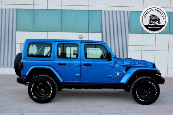 3 YRS DEALER WTY AND 3 YRS SP | 2024 JEEP WRANGLER 4DR SAHARA HYDRO BLUE | ORZ CUSTOM BUILT