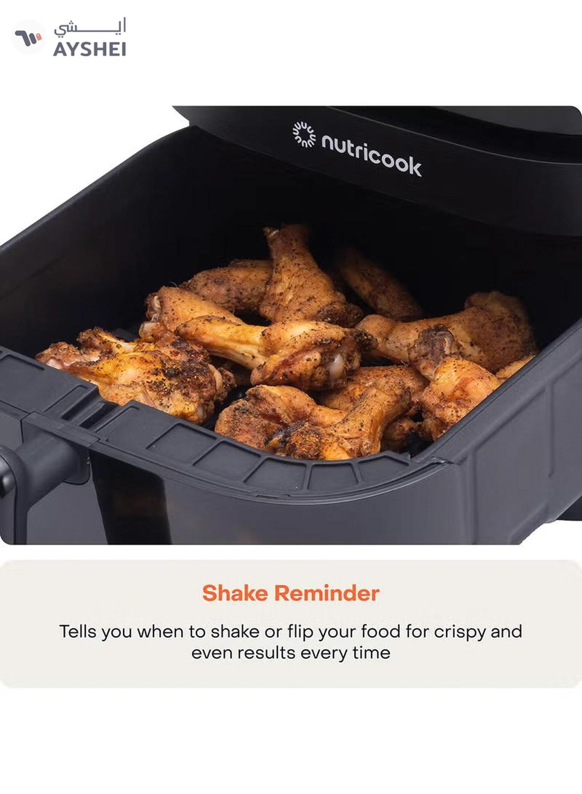 Nutricook Digital Air Fryer Vision 3 , 5.7L Capacity with Clear Window & Internal Light,6 Presets, Air Fry, Roast, Bake, Broil, Dehydrate& Reheat, 2 Years limited Warranty 5.7 L 1700 W NC-AF357V Black-5-5