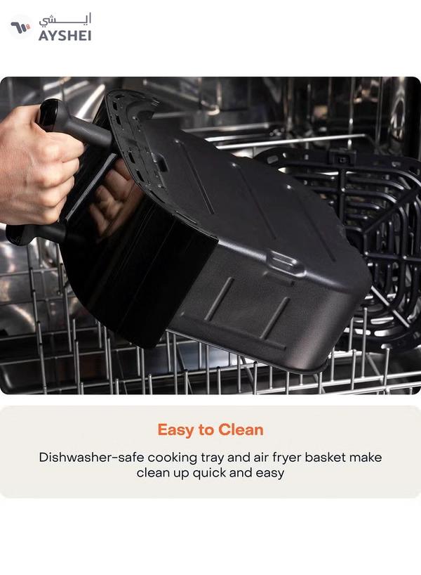 Nutricook Digital Air Fryer Vision 3 , 5.7L Capacity with Clear Window & Internal Light,6 Presets, Air Fry, Roast, Bake, Broil, Dehydrate& Reheat, 2 Years limited Warranty 5.7 L 1700 W NC-AF357V Black