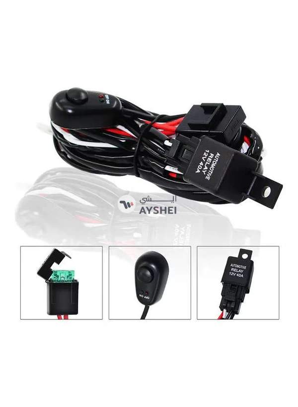 Generic Wiring Harness Switch Relay Kit for Connect 2 LED Work Driving Light Bar