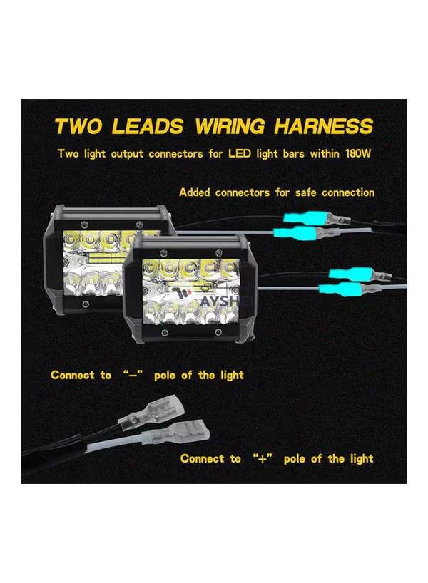 Generic Wiring Harness Switch Relay Kit for Connect 2 LED Work Driving Light Bar