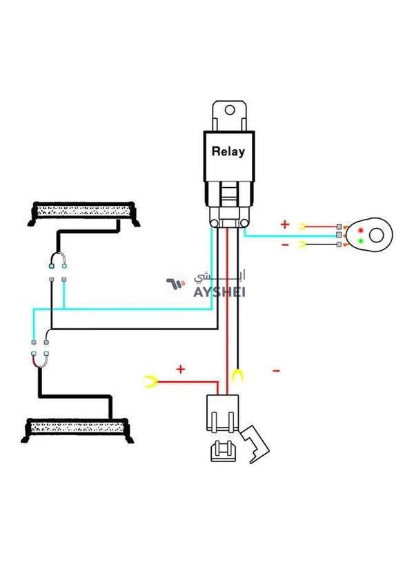 Generic Wiring Harness Switch Relay Kit for Connect 2 LED Work Driving Light Bar