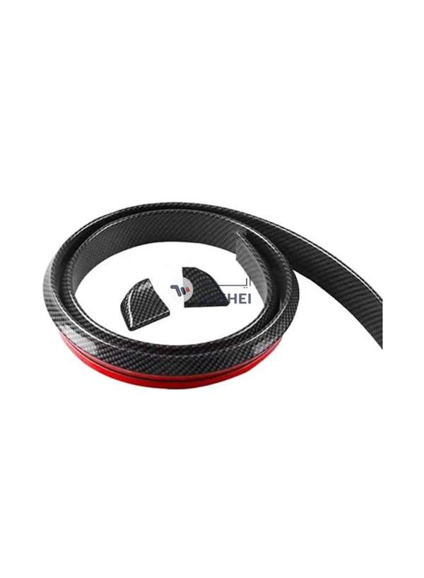 Generic 1.5M Car Bumper Strip Carbon Fiber Rubber Rear Spoiler