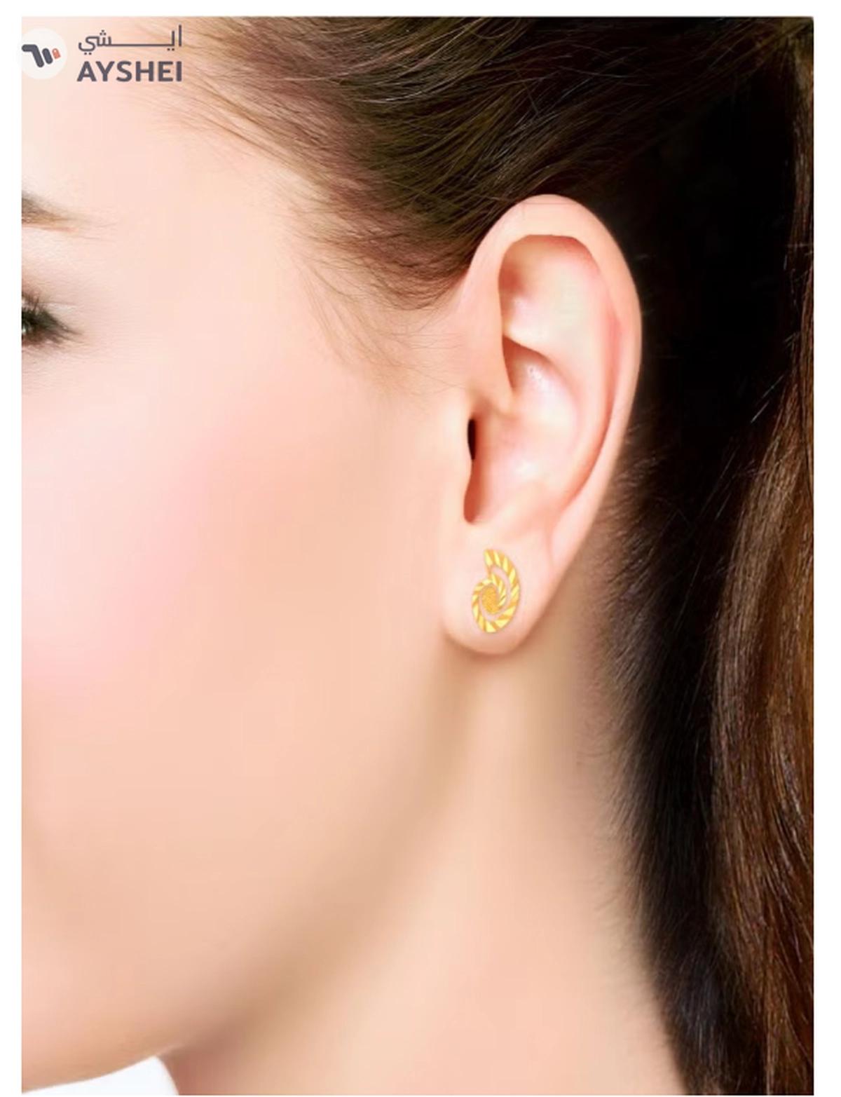 22KT 916 Gold Studs Earrings for Women AIER123-3-3