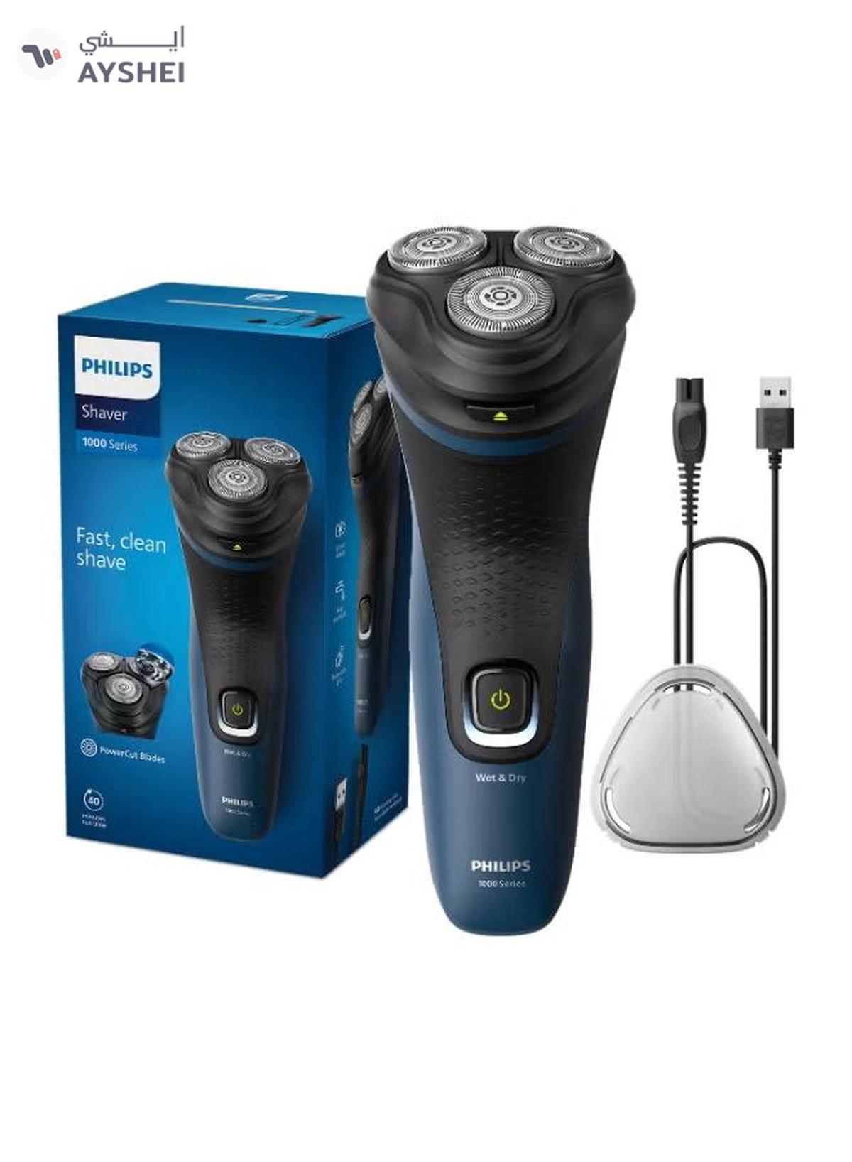 Philips Wet And Dry Electric Shaver 1000 Series S1151/00 Blue/Black-0-0