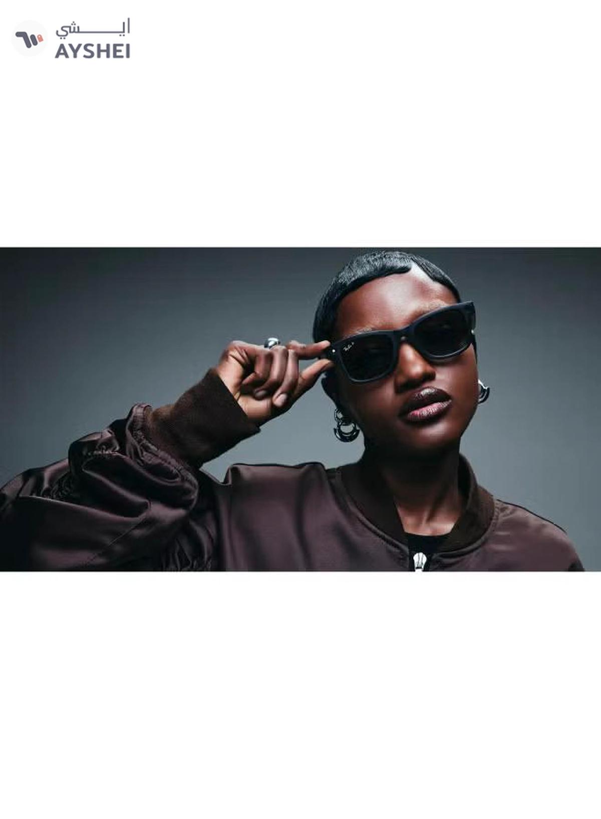 RAY-BAN Wayfarer (Gen 2) Matte Black Frame, Large, Size 53, MATTE BLACK POLAR GRADIENT GRAPHITE-2-2