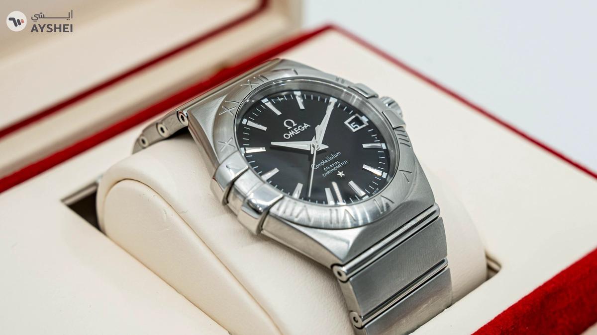 Omega Constellation Automatic Black Dial Chrometer-4-4
