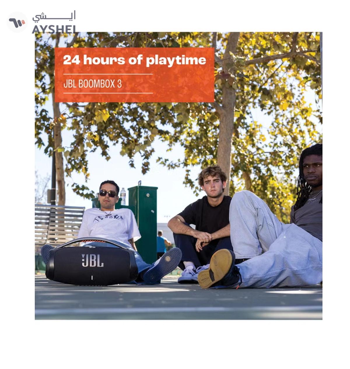 JBL Boombox 3 Portable Speaker With Massive Signature Pro Sound Black-4-4