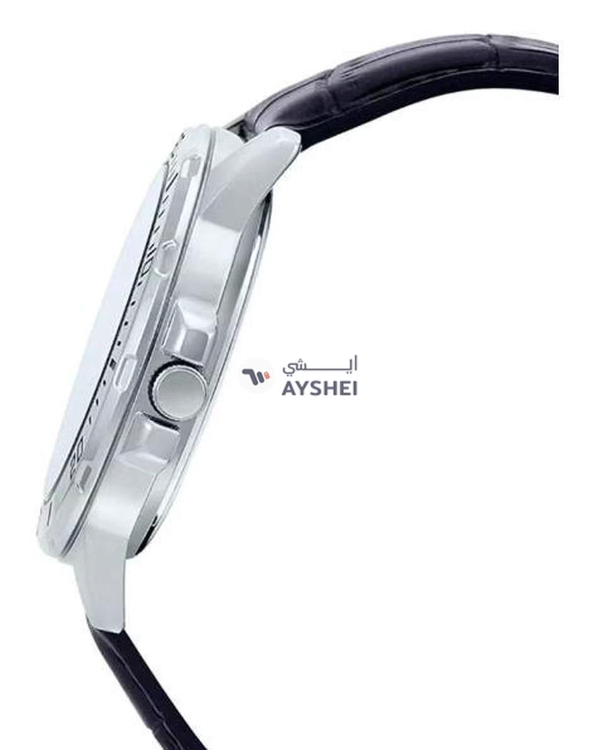 CASIO Men's Water Resistant Leather Analog Watch MTP-VD01L-1EVUDF - 45 mm - Black-2-2