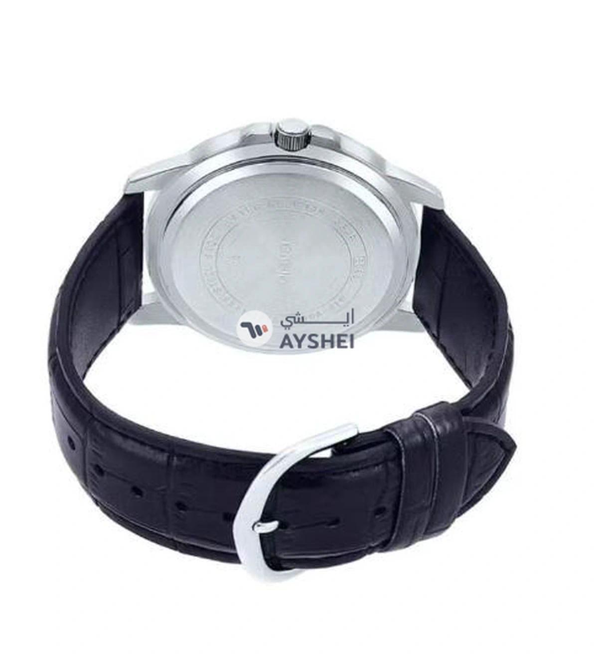 CASIO Men's Water Resistant Leather Analog Watch MTP-VD01L-1EVUDF - 45 mm - Black-5-5