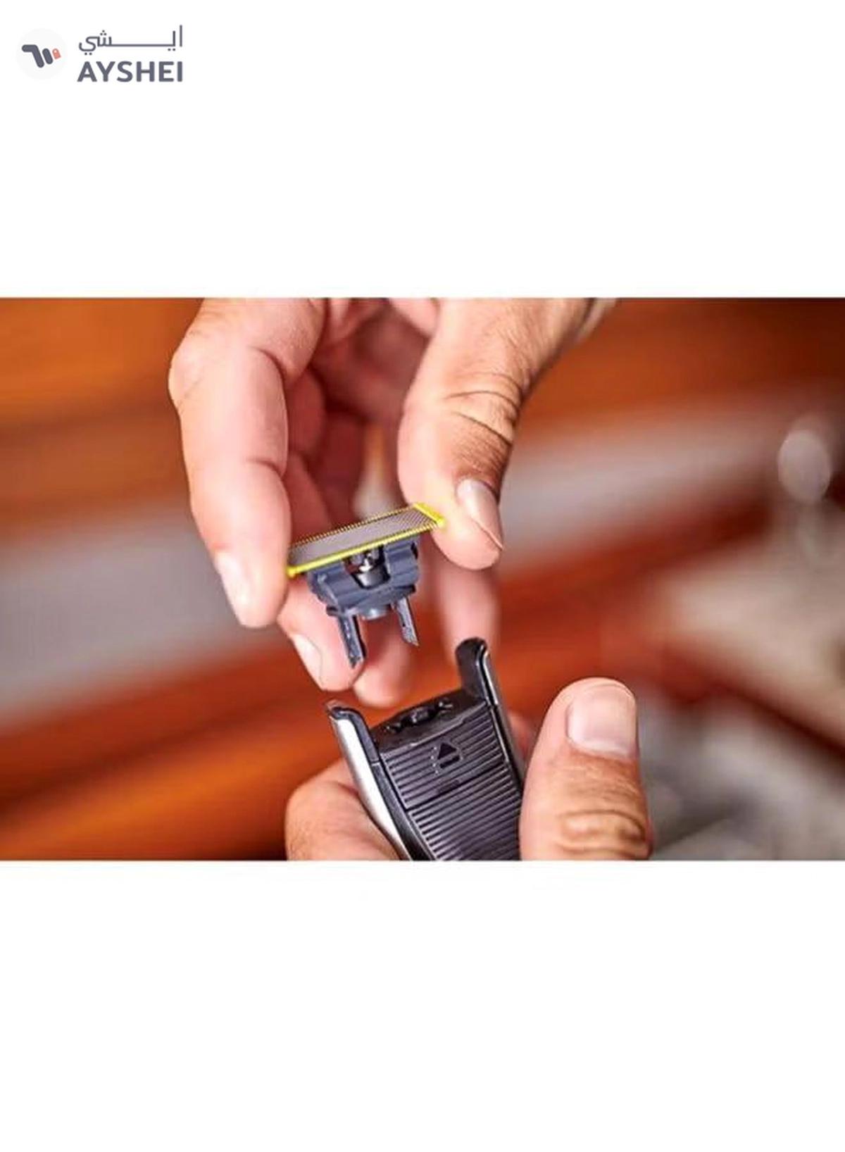 Philips International Version QP210 OneBlade Replacement Blade, 2.2x11x9.8cm Silver/Green-4-4