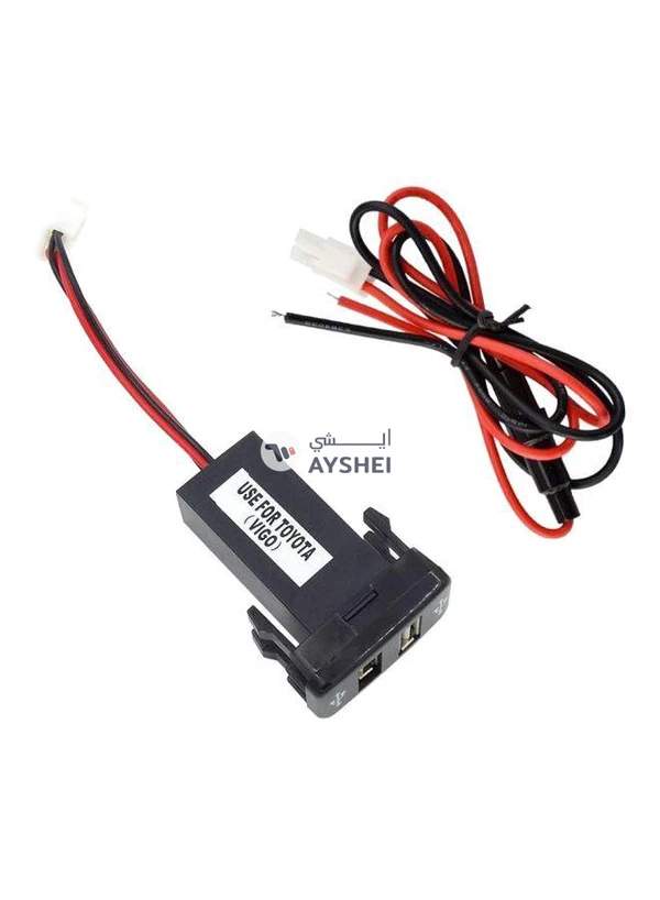 Generic Dual Port USB Car Charger Black