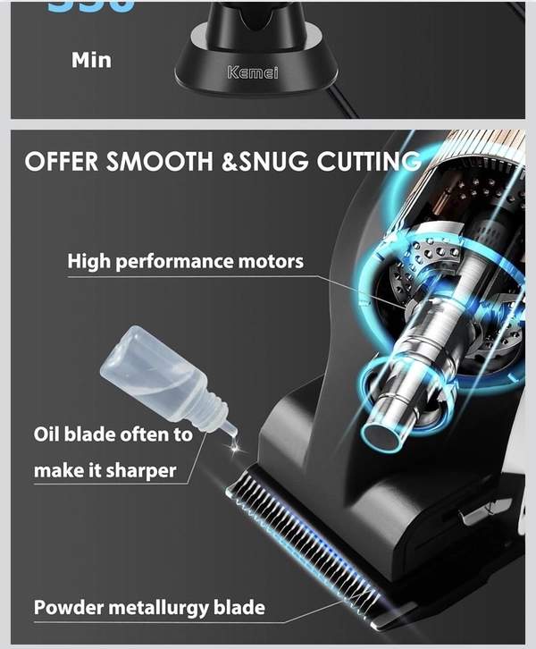 Kemei Professional Hair Clipper Set KM-2296