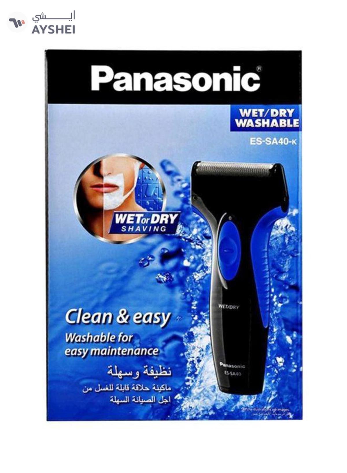 Panasonic Single-Blade Wet & Dry Shaver ES-SA40-K Black/Blue-2-2