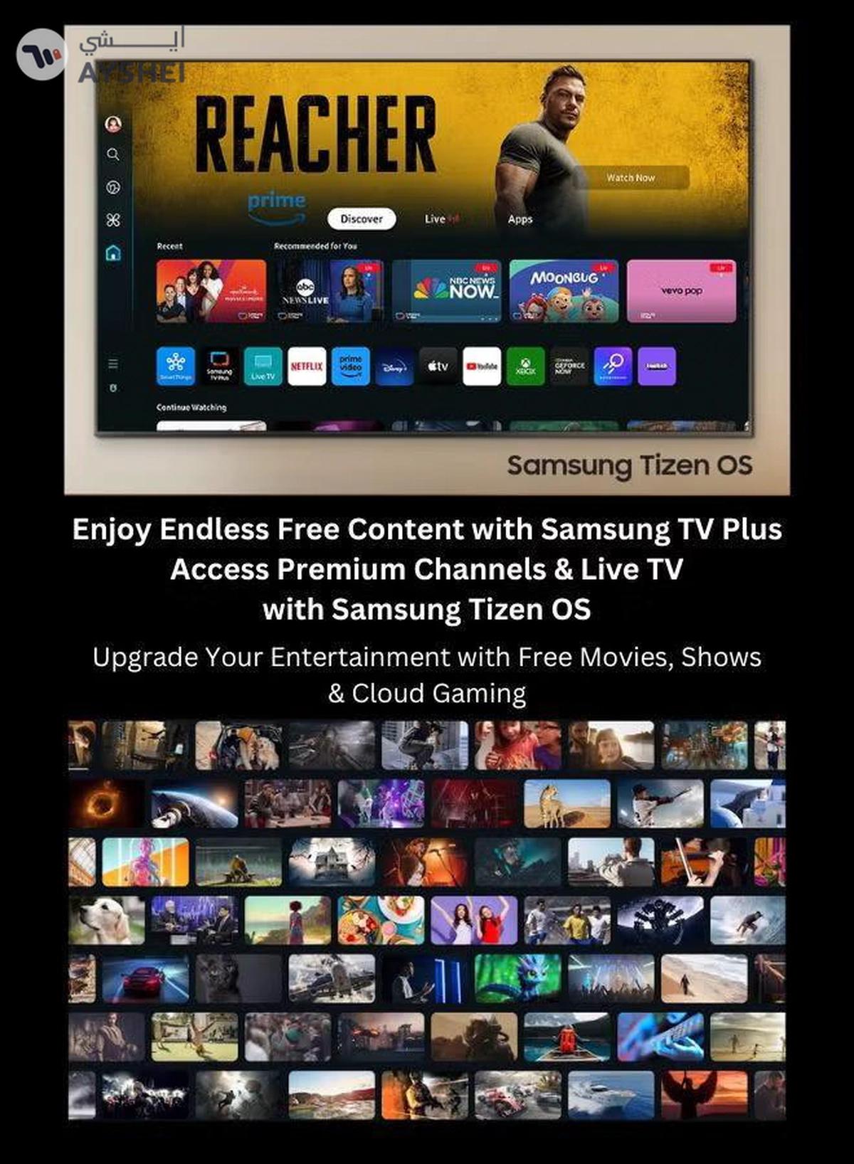 Samsung 50-Inch Crystal UHD DU7000 4K Tizen OS Smart TV with HDR 10+, PurColor, Knox Security With 2.0 Channel Soundbar 30W, HDMI ARC, Bluetooth, USB, MP3, FM Station 50DU7000+SOUNDBAR Black-6-6