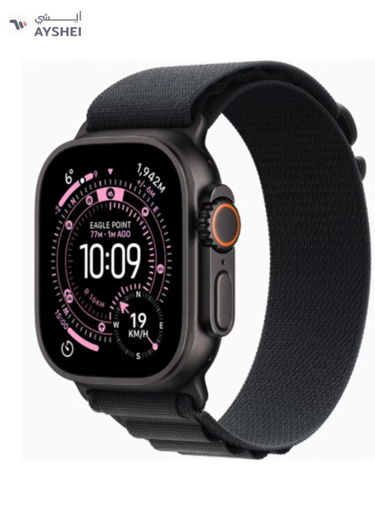 Apple Watch Ultra 3 GPS + Cellular 49mm (TDRA Version) Black Titanium Case With Black Alpine Loop-0-0