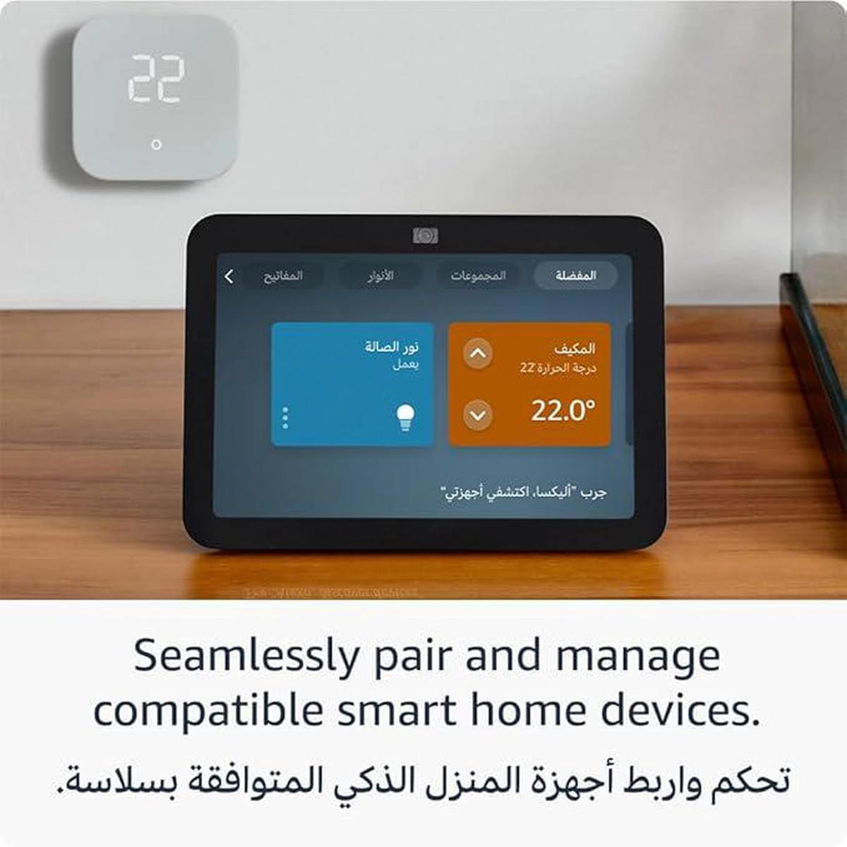 Echo Show 8 | 3rd generation (2023 release), HD smart touchscreen with spatial audio, smart home hub and Alexa - White-5-5