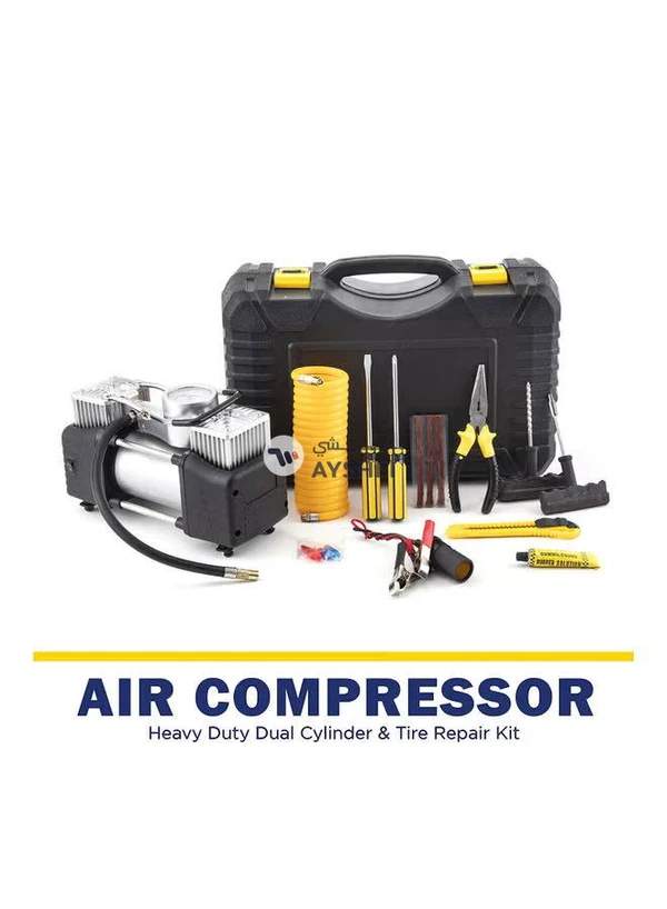 Generic Multi-Function Portable Air Pump And Tire Repair Kit