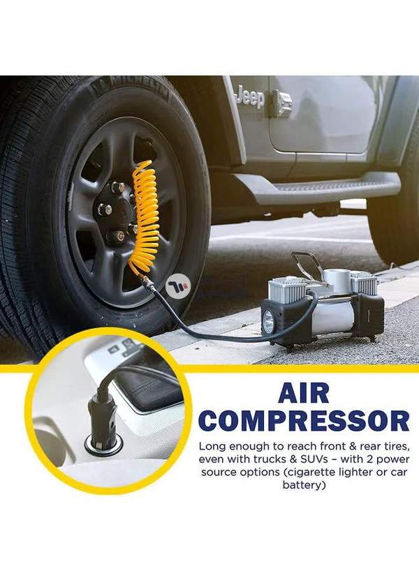 Generic Multi-Function Portable Air Pump And Tire Repair Kit