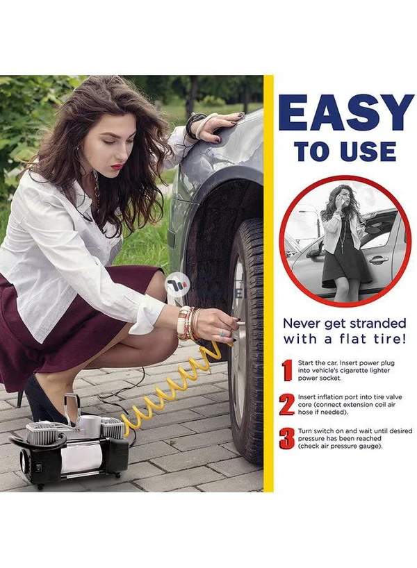 Generic Multi-Function Portable Air Pump And Tire Repair Kit