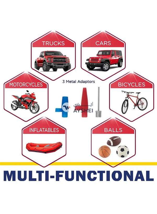 Generic Multi-Function Portable Air Pump And Tire Repair Kit