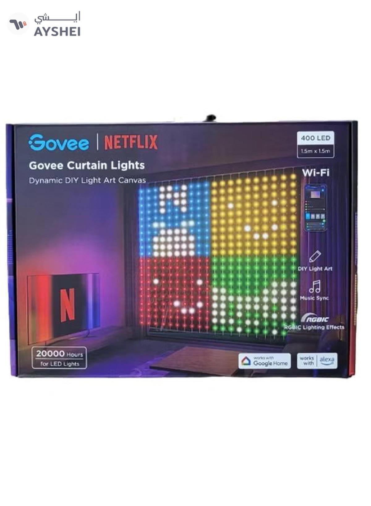 Govee Netflix RGBIC Indoor Curtain Lights with 400 LED-1-portrait