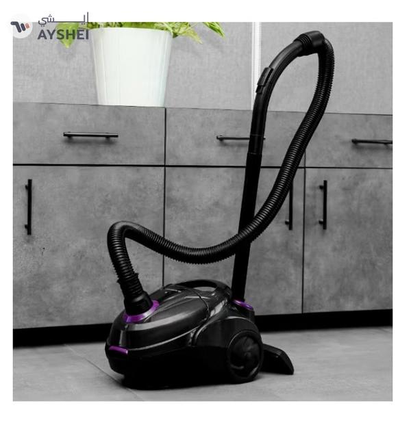Olsenmark Vacuum Cleaner With Dust Bag 1400W OMVC1782, Powerful Suction, Dust Full Indicator,Dust Bag capacity 1.5L, Flexible Hose With Airflow On Handle, Pedal Switch And Auto-Rewinding Wire 1.5 L 1400 W OMVC1782 Black/Purple