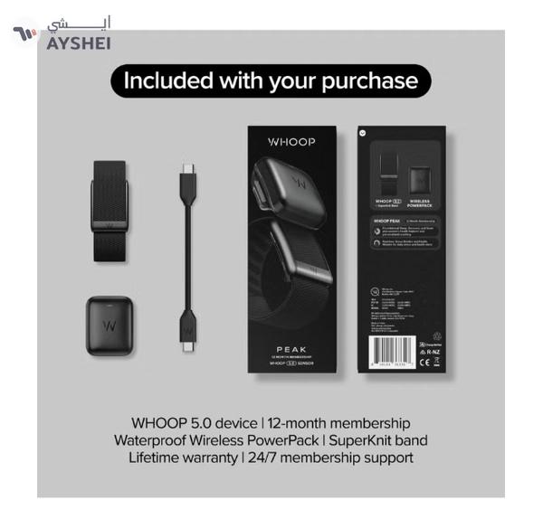 Whoop Peak – 12-Month Membership – 5.0 Health and Fitness Wearable