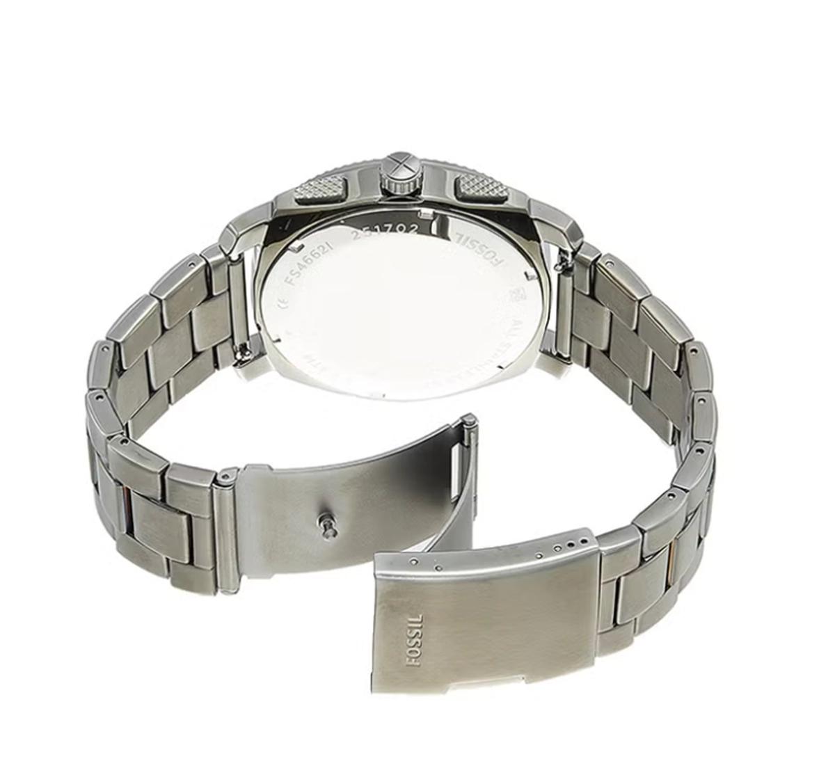 Fossil Men's Water Resistant Analog Watch FS4662 - 42 mm - Silver-3-3