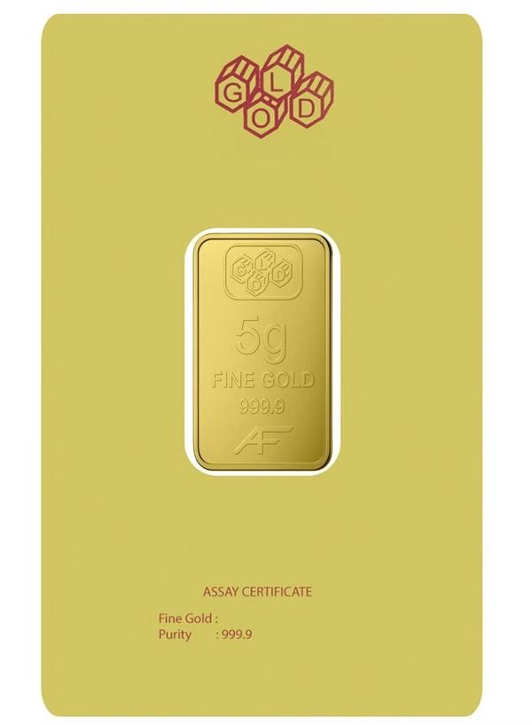 24K Gold Bar 5 gram Gold Bar Al Fardan UAE (999.9% Pure Gold)