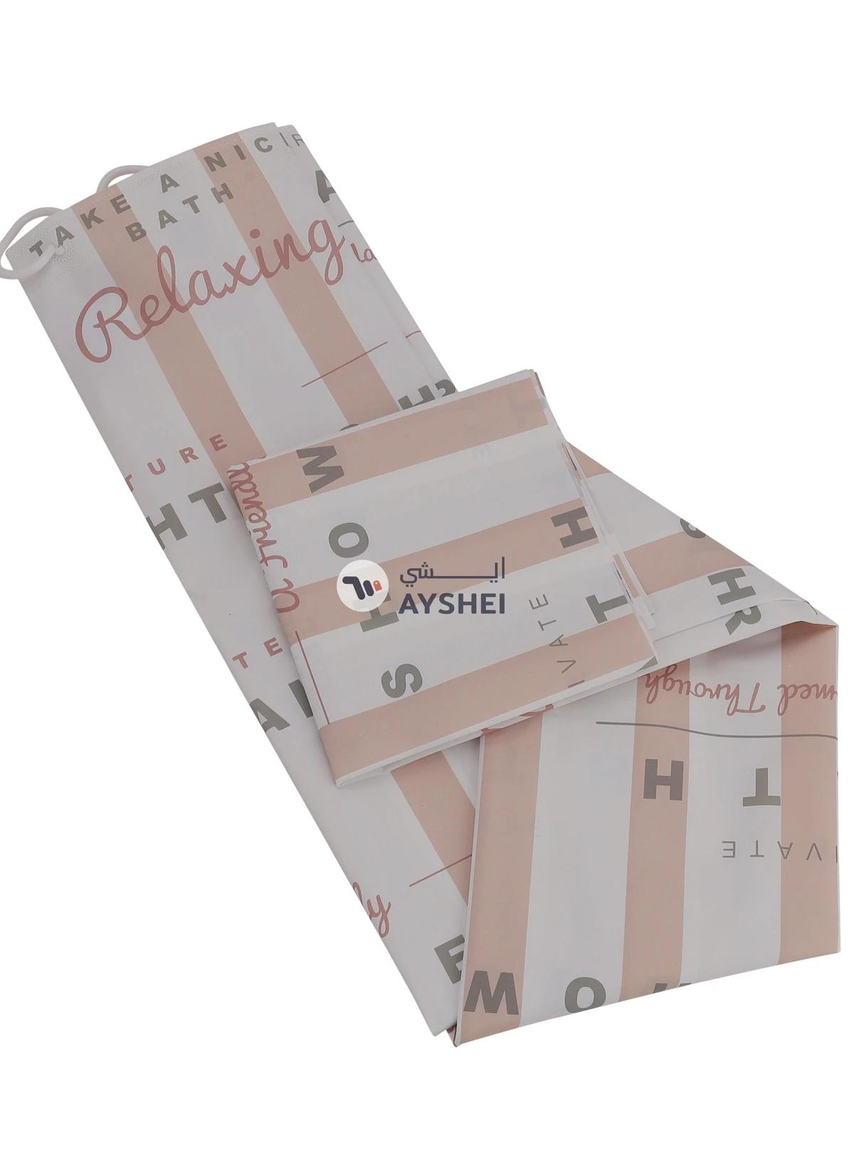 DELCASA Shower Curtain PEVA Water Repellent Curtain DC2350-1-portrait