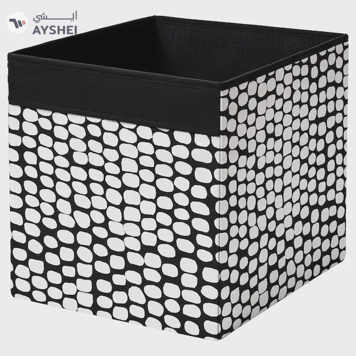 DRÖNA Storage Box - Black/White, 33x38x33 cm-0-0