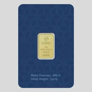 Dubai Gold 5 Grams Pure 999.9 Fine Gold Bar