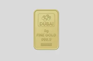 Dubai Gold 5 Grams Pure 999.9 Fine Gold Bar