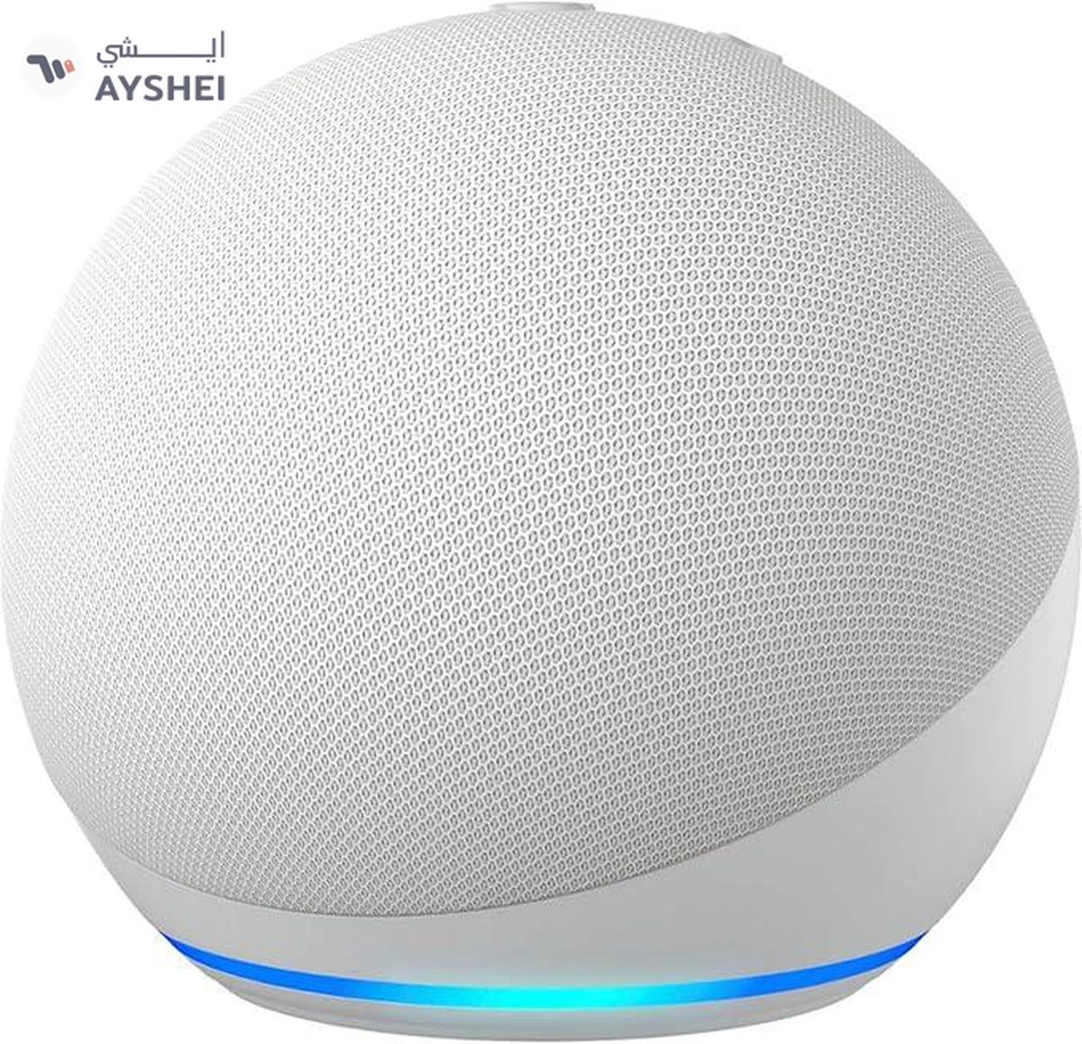 Eco Dot (5th Gen) | smart bluetooth speaker with vibrant sound and Alex | Use your voice to control smart home devices, play music or the Quran, and more (speaks English & Khaleeji) | White | Blue | Black-0-landscape