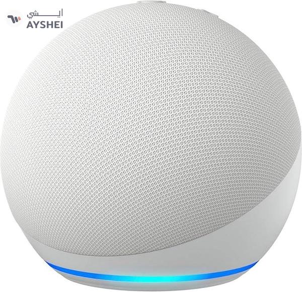 Eco Dot (5th Gen) | smart bluetooth speaker with vibrant sound and Alex | Use your voice to control smart home devices, play music or the Quran, and more (speaks English & Khaleeji) | White | Blue | Black