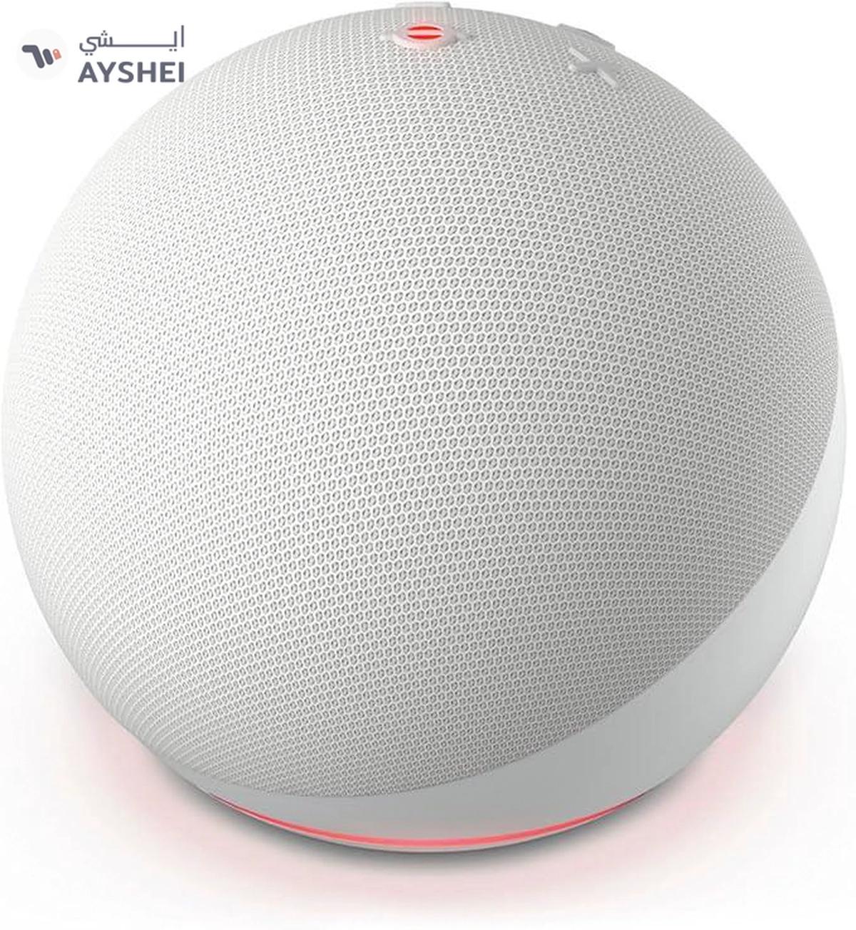 Eco Dot (5th Gen) | smart bluetooth speaker with vibrant sound and Alex | Use your voice to control smart home devices, play music or the Quran, and more (speaks English & Khaleeji) | White | Blue | Black-1-1