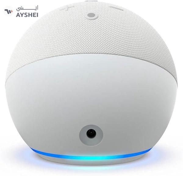 Eco Dot (5th Gen) | smart bluetooth speaker with vibrant sound and Alex | Use your voice to control smart home devices, play music or the Quran, and more (speaks English & Khaleeji) | White | Blue | Black