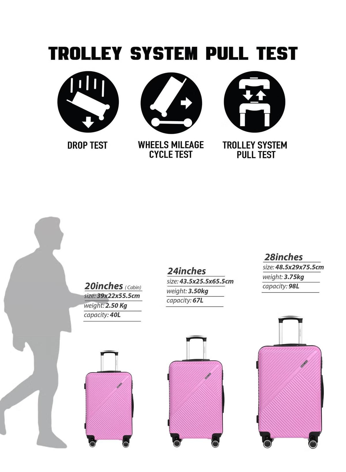 PARAJOHN Large Size Lightweigh ABS Hardside Spinner Luggage Trolley -28 Inch -0-portrait