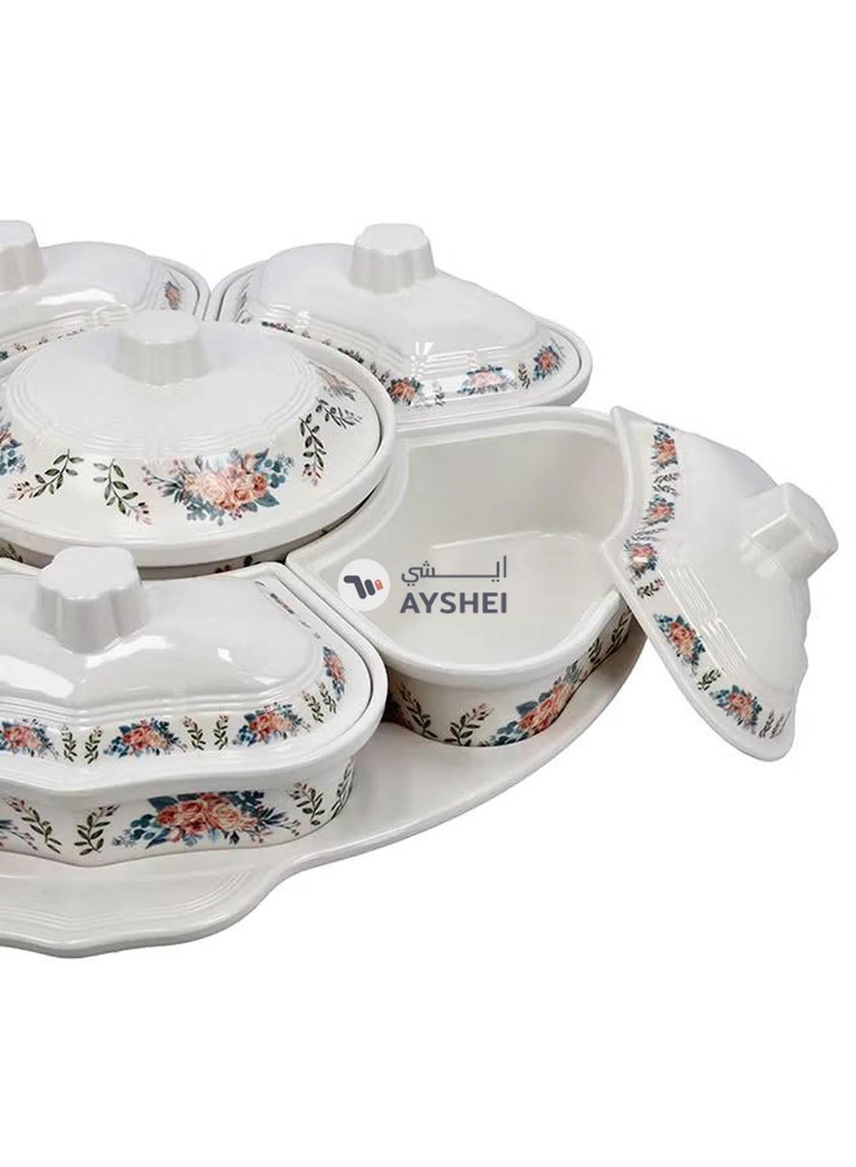 DELCASA Rotating Serving Tray multicolour 43.5x12.5x43.5cm-3-3