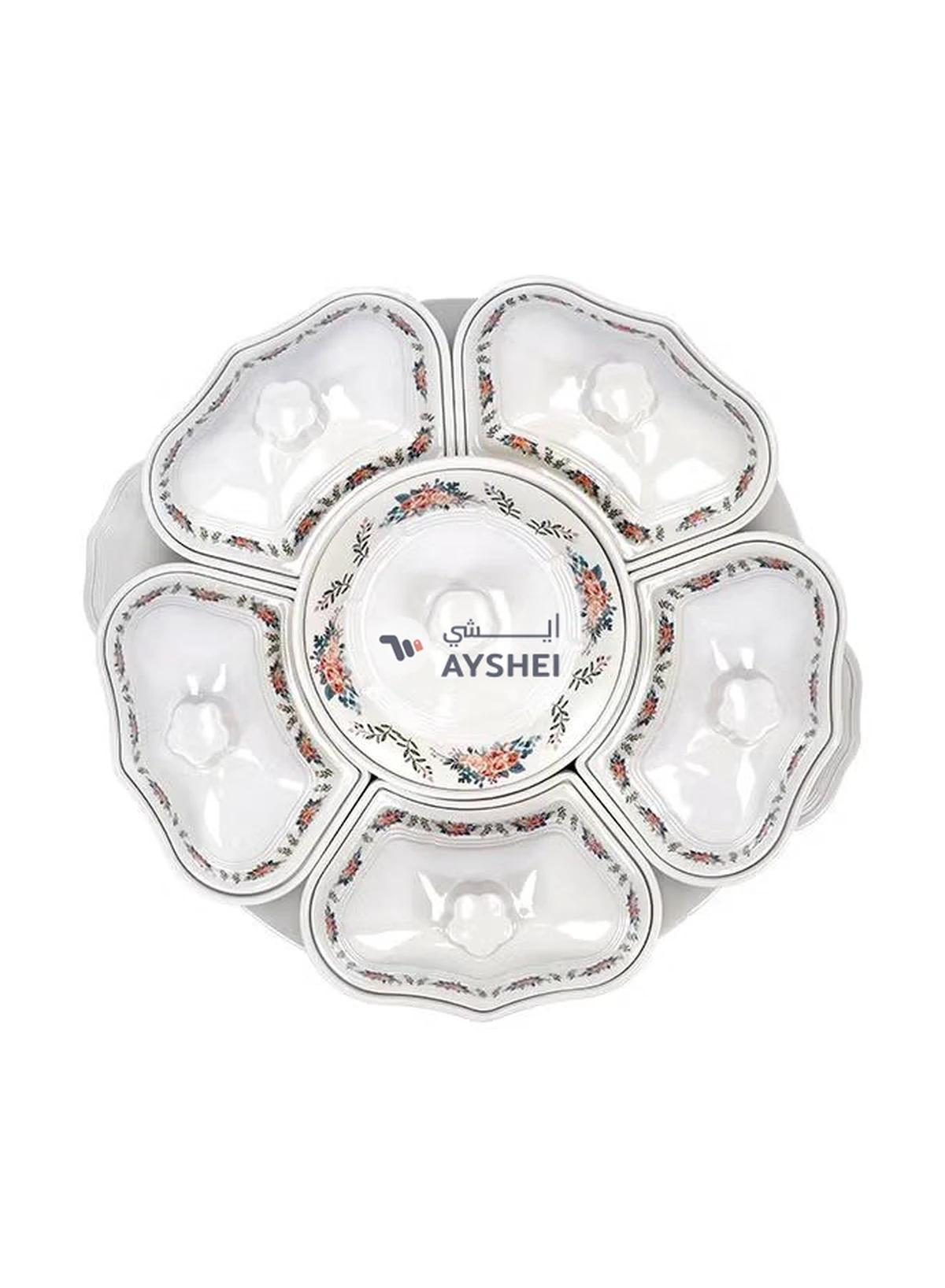 DELCASA Rotating Serving Tray multicolour 43.5x12.5x43.5cm-4-4