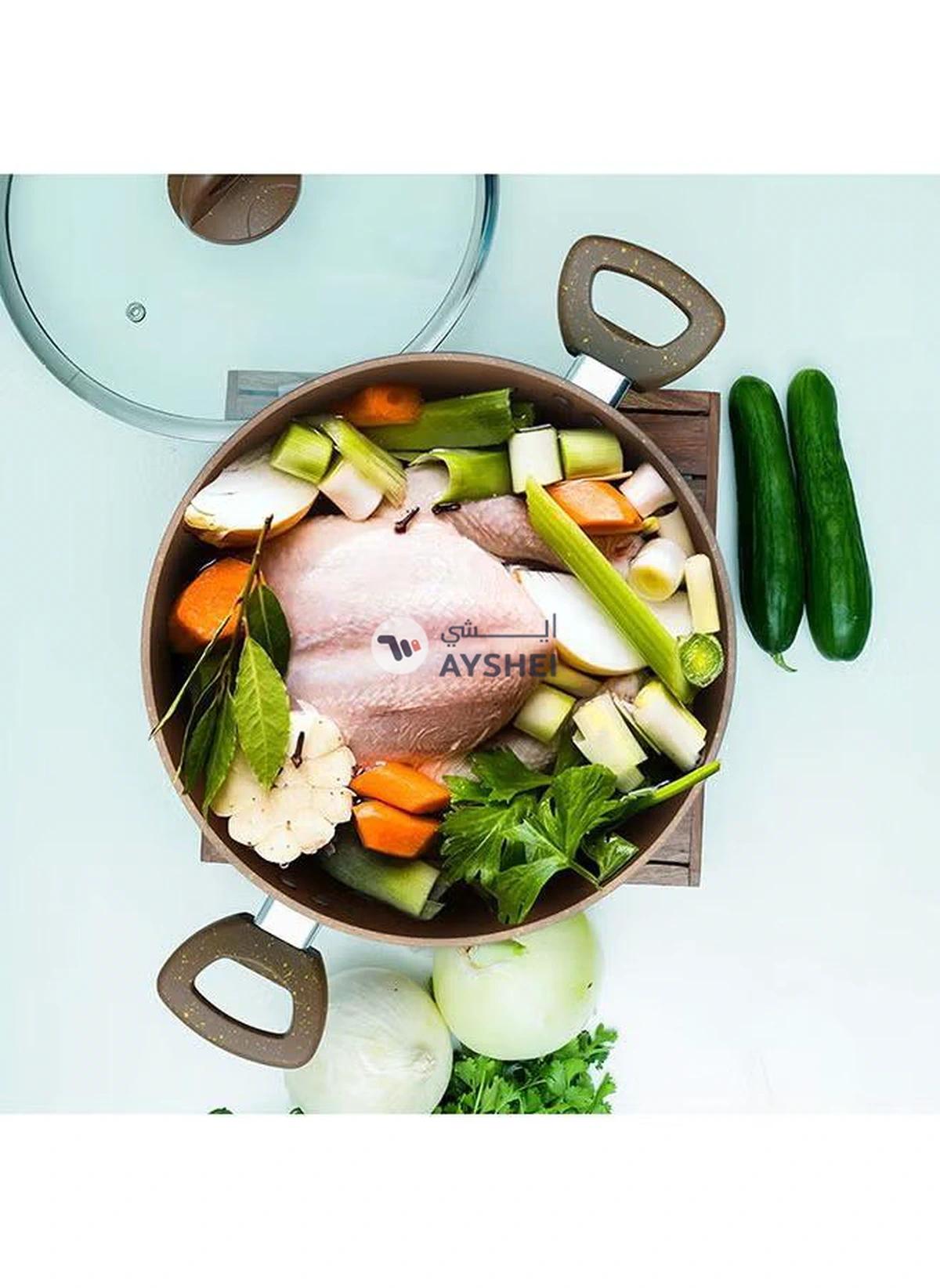 DELCASA Casserole 26cm Forged Aluminum Casserole Dish DC2226-4-4