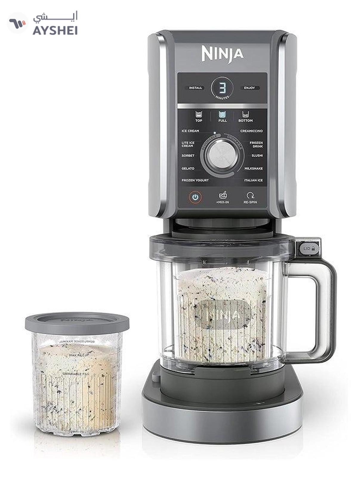 Ninja CREAMi Deluxe 11-in-1 Ice Cream & Frozen Treat Maker, Drinks More Silver-0-0